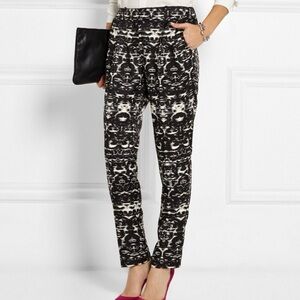 J. Crew Women’s Ikat Pants Trousers Black and White Size 8